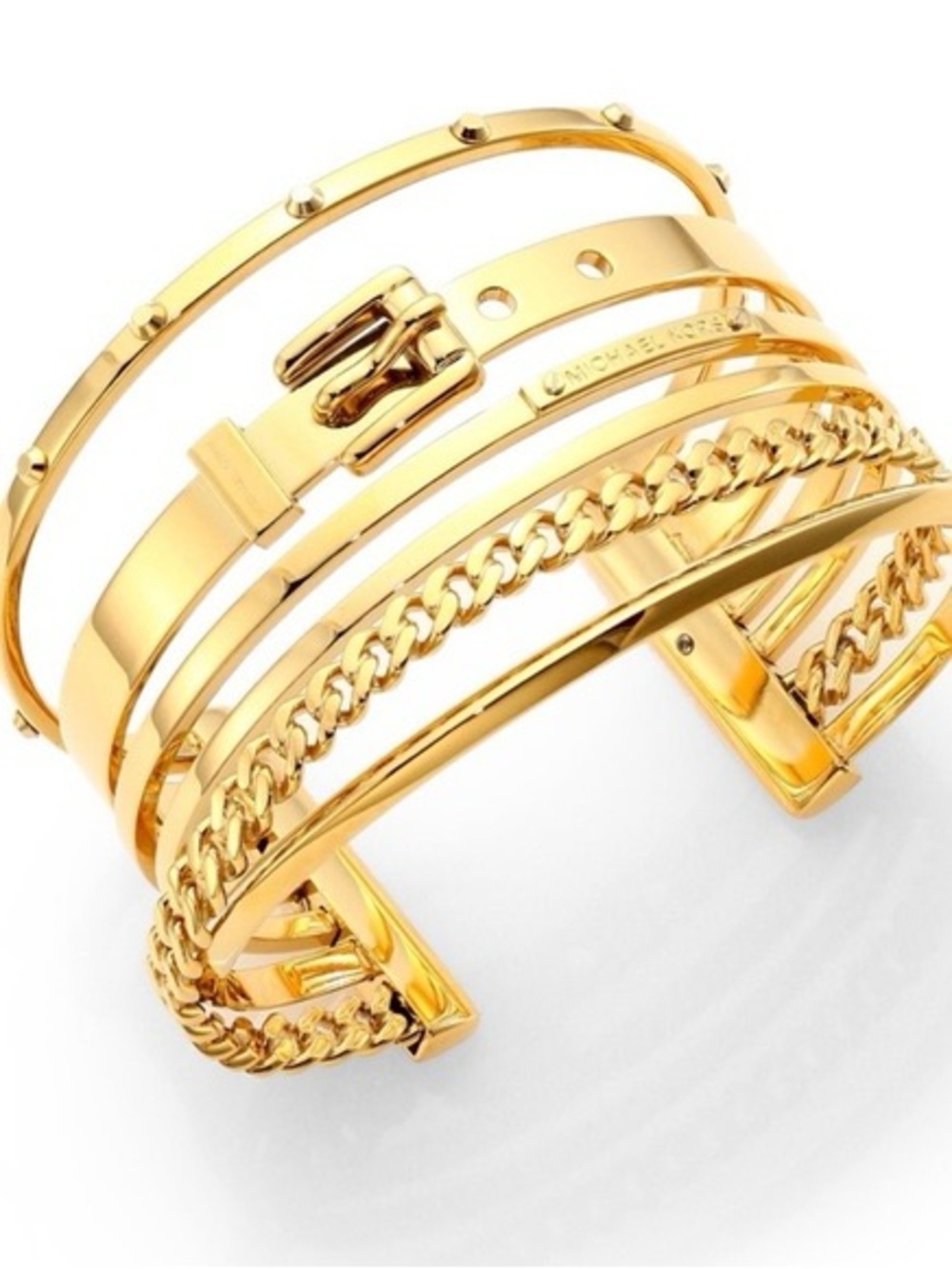 Michael Kors Heritage Astor Frozen Stacked Cuff Bracelet